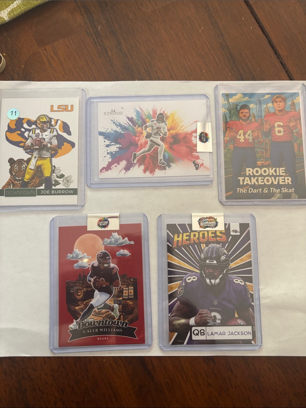 Panini Downtown Heroes Football Cards - Purple & Red Accents